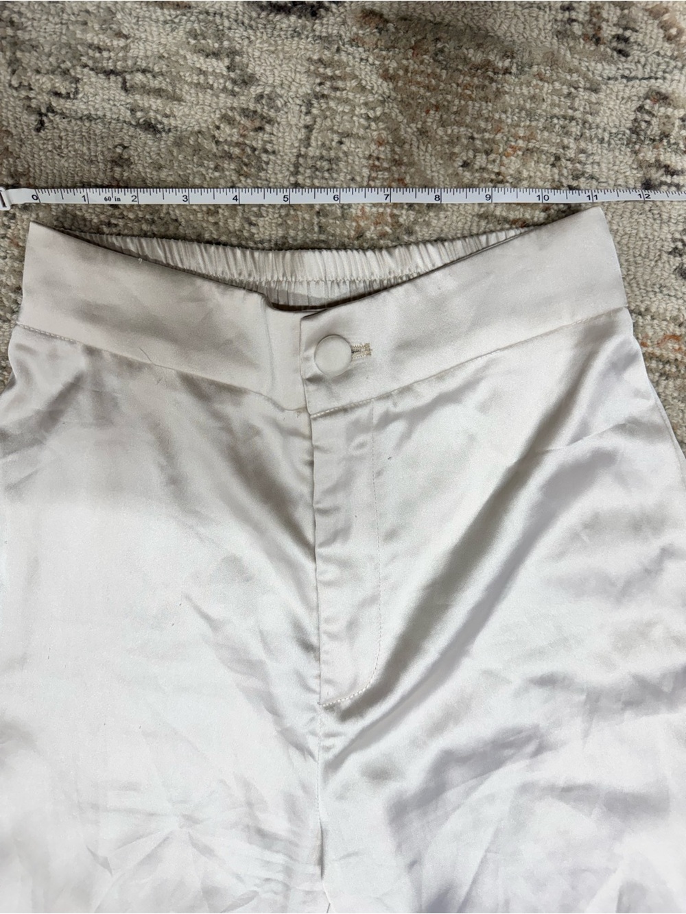 Princess Polly Satin White Trousers sz 2 - Picture 2 of 4